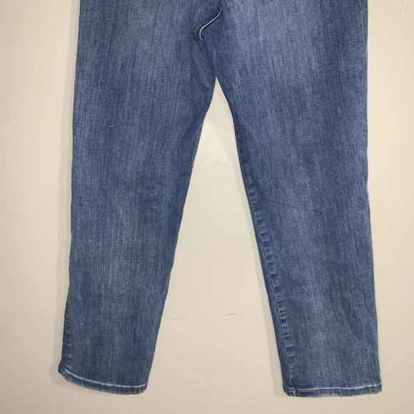 EXPRESS Straight Super High Rise 4R Blue Denim Jeans - Picture 6 of 12